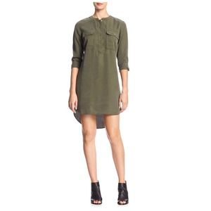 Banana Republic Green Hi-lo Military Shirt Dress 2